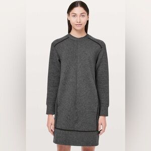 Lululemon On Repeat Dress Heathered Core Dark Grey Pockets Size 4